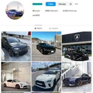 1K Automotive Car Instagram Account for sale