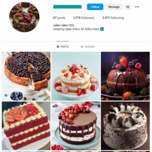 1K Desserts Cakes Instagram Account for sale