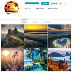 1K Destinations Nature Instagram Account for sale
