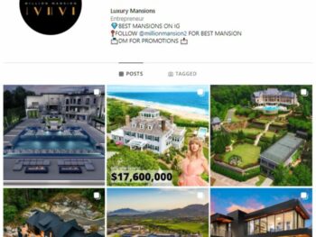 1K Luxury Mansions Instagram Account for sale