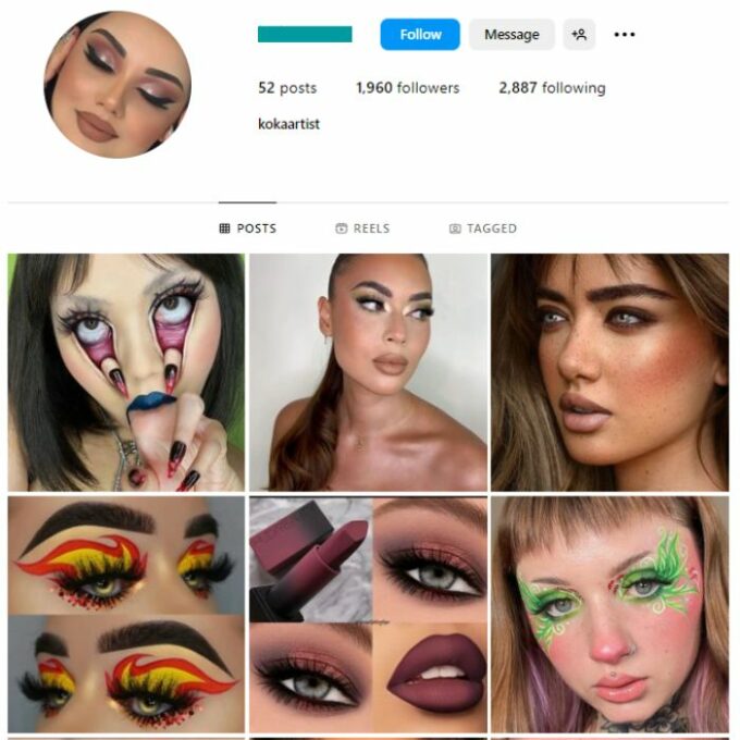 1K Makeup Beauty Instagram Account for sale