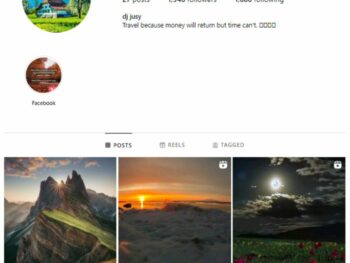 1K Travel Nature Instagram Account for sale