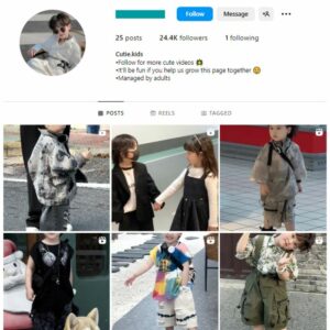 24K Kids Fashion Outfits Instagram Account for sale