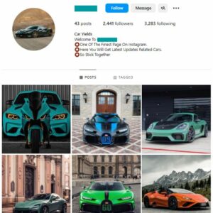 2K Automotive Car Instagram Account for sale
