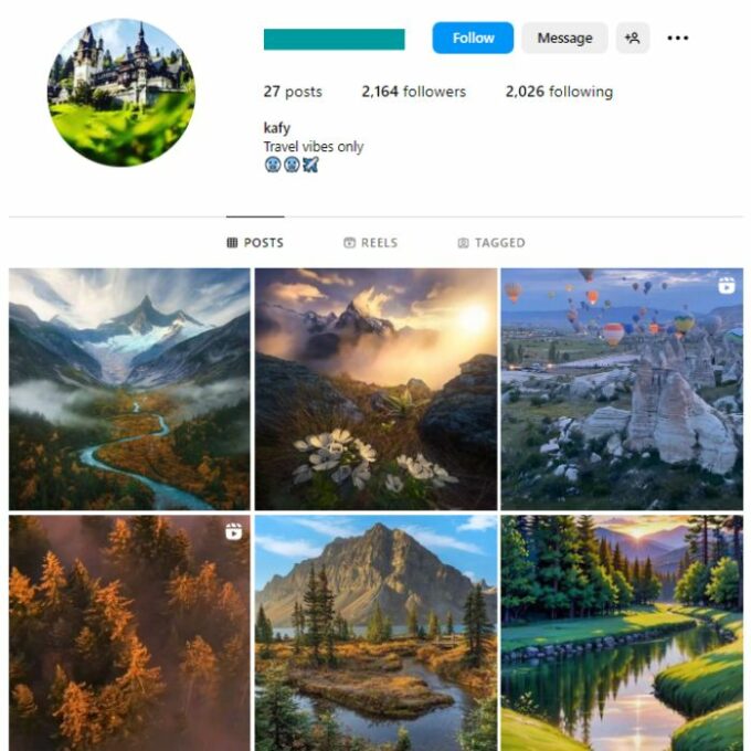 2K Beautiful Photography Instagram Account for sale