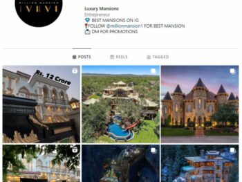 2K Luxury Mansions Instagram Account for sale