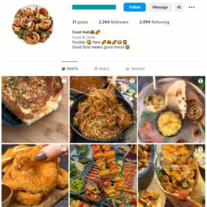 2K Nutrition Food Instagram Account for sale