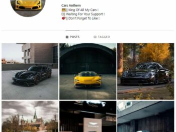 2K Super Cars Instagram Account for sale
