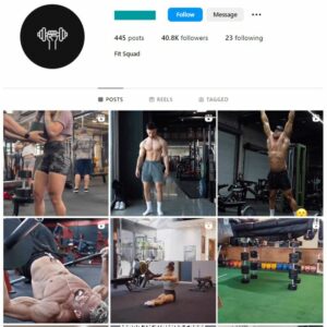 40K Workout Fitness Gym Instagram Account for sale