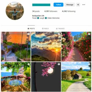 4K Travel Destinations Instagram Account for sale