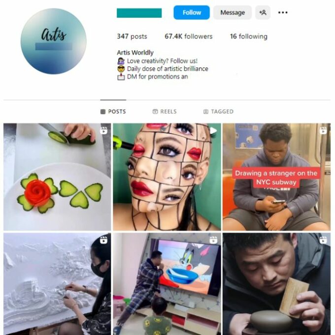 65K Art & Crafts Instagram Account for sale