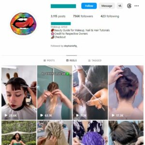 750K Women's Hairstyle Instagram Account for sale
