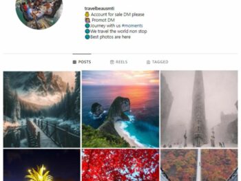 105K Travel Destinations Instagram Account for sale
