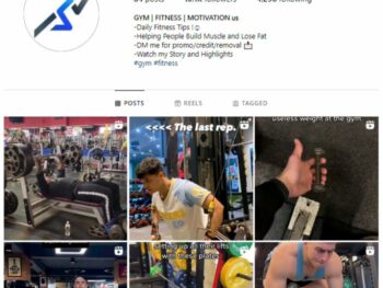 10K Gym Fitness Motivation Instagram Account for sale