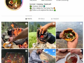 110K Survival Camping Instagram Account for sale