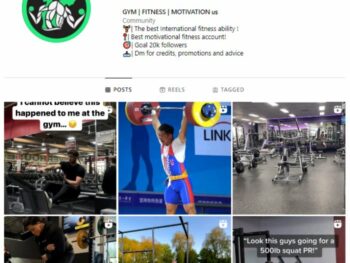 11K Male Fitness Gym Instagram Account for sale