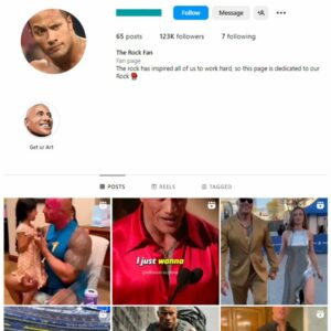 120K The Rock Dwayne Johnson Instagram Account for sale