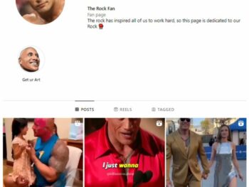 120K The Rock Dwayne Johnson Instagram Account for sale