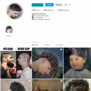 145K Hairstyle Barber Instagram Account for Sale
