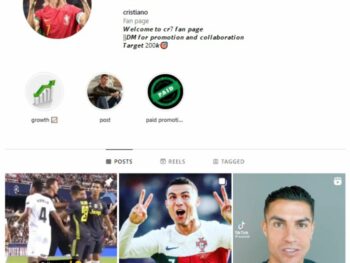 160K Cristiano Ronaldo Football Instagram Account for sale