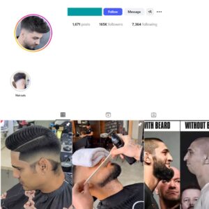 160K Hairstyle Barber Instagram Account for Sale