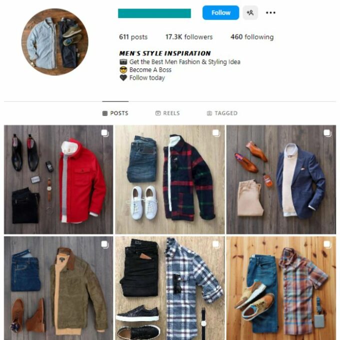 17K Men's Fashion Outfits Instagram Account for sale