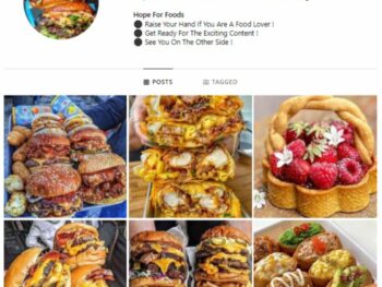 1K American Food Instagram Account for sale