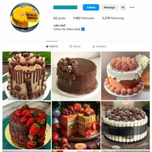 1K Desserts Cakes Instagram Account for sale