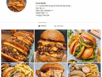1K Fast Food Burgers Instagram Account for sale