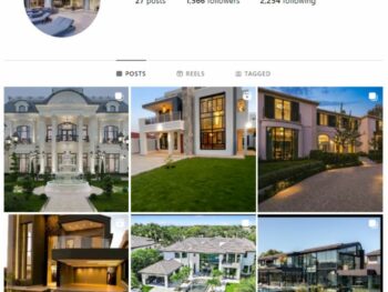 1K Luxury Mansions Instagram Account for sale