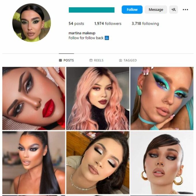 1K Makeup Beauty Instagram Account for sale