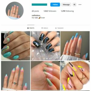 1K Nails Beauty Instagram Account for sale