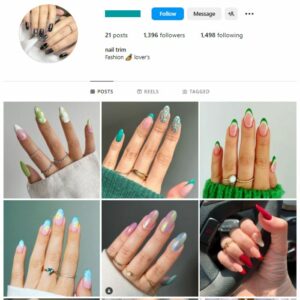 1K Nails Fashion Instagram Account for sale