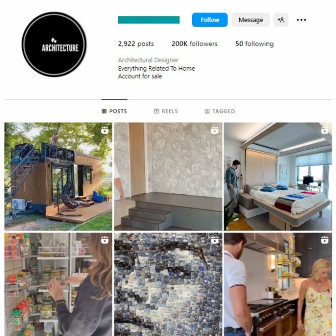 200K Architecture Art Instagram Account for sale