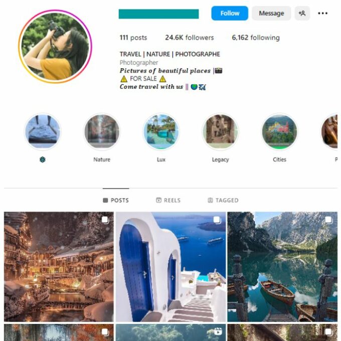 24K Beautiful Destinations Instagram Account for sale