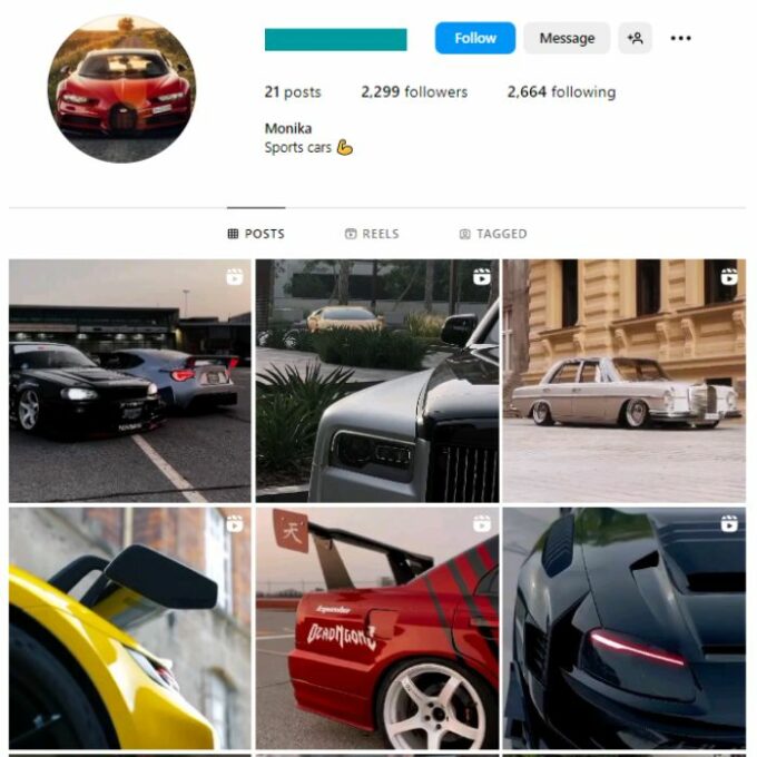 2K Automotive Car Instagram Account for sale