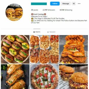 2K Delicious Food Instagram Account for sale