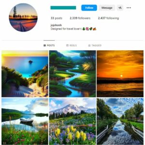 2K Destinations Nature Instagram Account for sale