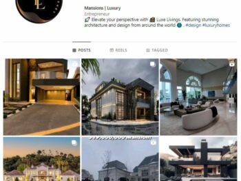 2K Luxury Houses Instagram Account for sale