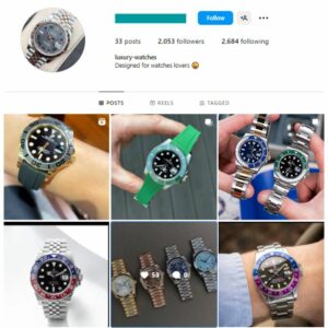 2K Luxury Watches Instagram Account for sale