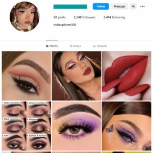 2K Makeup Eyelashes Instagram Account for sale