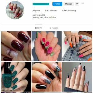 2K Nails Makeup Instagram Account for sale
