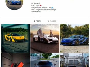 2K Super Cars Instagram Account for sale