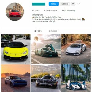 2K Super Cars Instagram Account for sale