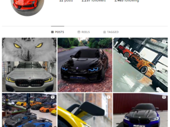 2K Super Cars Instagram Account for sale