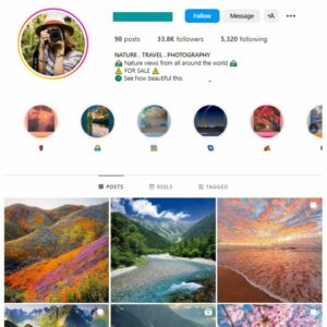 33K Nature Travel Instagram Account for sale