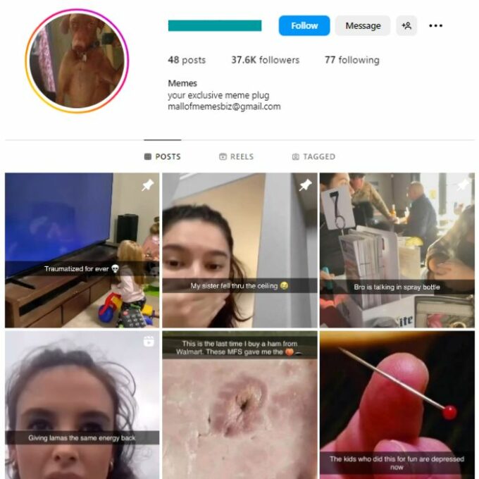 35K Funny Videos Memes Instagram Account for sale