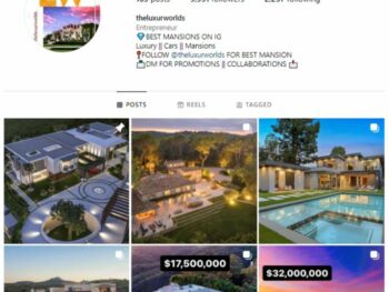 3K Luxury Mansions Instagram Account for sale