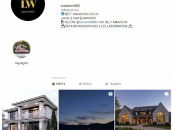 4K Luxury Mansions Instagram Account for sale