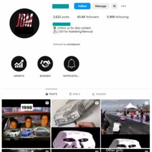 65K Automotive Car Instagram Account for sale